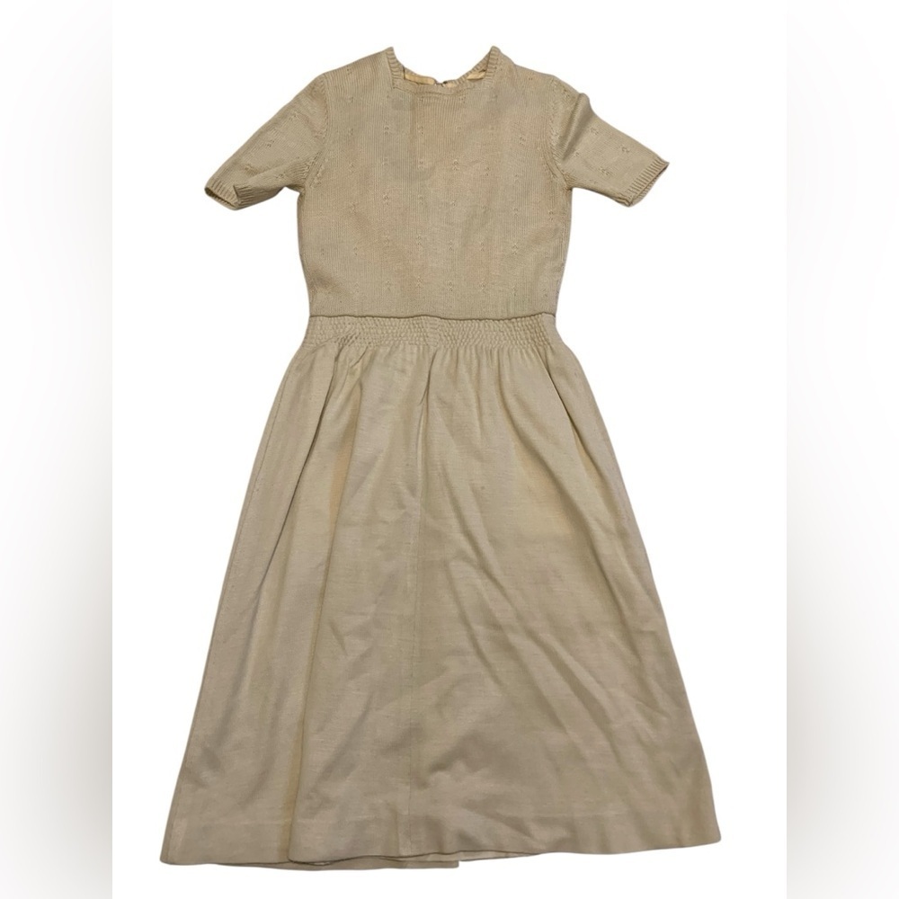 Vintage Ports International Ciao for Ports Knit Dress Cream Size 12
